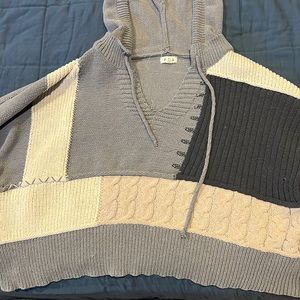 Patched sweater